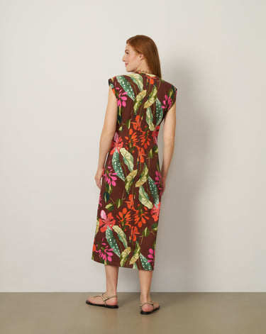 Pleat Detail Maxi Dress