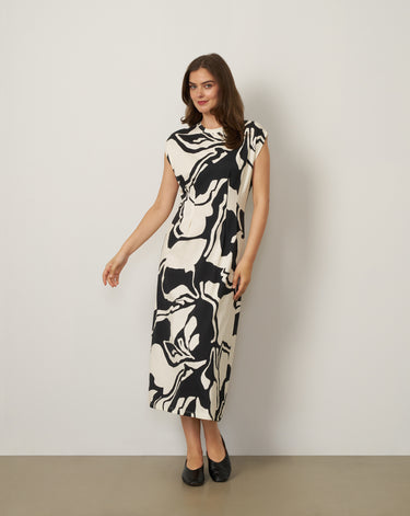 Pleat Detail Maxi Dress
