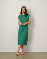 Pleat Detail Maxi Dress
