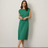 Pleat Detail Maxi Dress