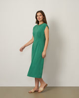 Pleat Detail Maxi Dress