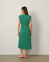 Pleat Detail Maxi Dress