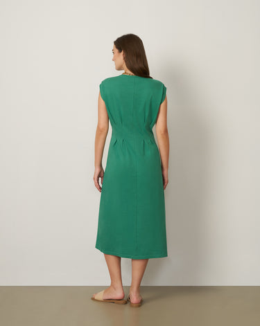 Pleat Detail Maxi Dress