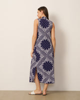 Invert Pleat Printed Maxi Dress