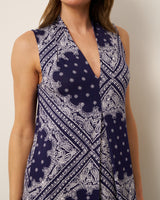 Invert Pleat Printed Maxi Dress