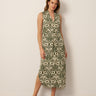 Invert Pleat Printed Maxi Dress