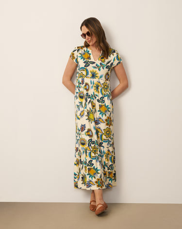 Tiered Flowy Printed Maxi Dress