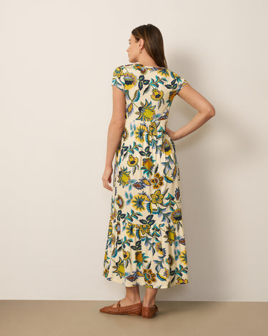 Tiered Flowy Printed Maxi Dress