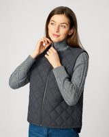 Quilted Zip Up Sweater Jacket