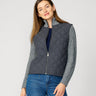 Quilted Zip Up Sweater Jacket