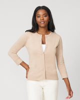 Lurex Cardigan with Ribbed Trim