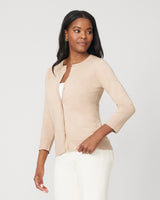 Lurex Cardigan with Ribbed Trim