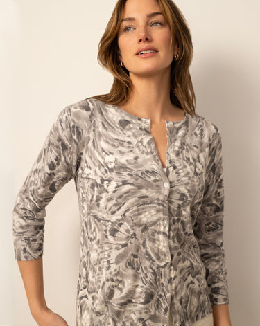 Tonal Butterfly Button Cardigan