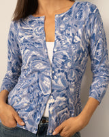 Tonal Butterfly Button Cardigan