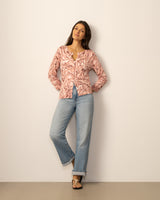 Tonal Butterfly Button Cardigan