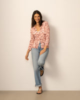 Tonal Butterfly Button Cardigan