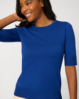 Elbow Sleeve Crewneck Sweater