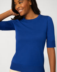 Elbow Sleeve Crewneck Sweater