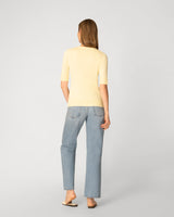 Elbow Sleeve Crewneck Sweater