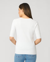 Elbow Sleeve Crewneck Sweater