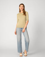 Elbow Sleeve Crewneck Sweater