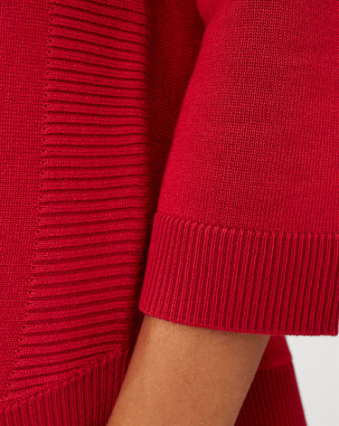 Rib Stitch Detail Midweight Sweater