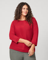 Rib Stitch Detail Midweight Sweater