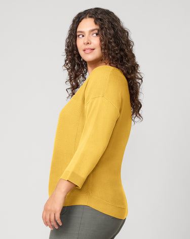 Rib Stitch Detail Midweight Sweater