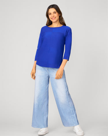 Rib Stitch Detail Midweight Sweater