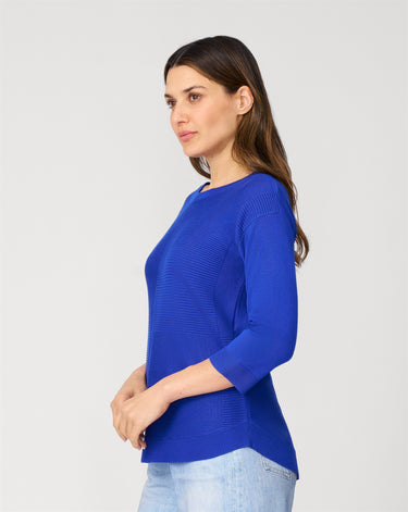 Rib Stitch Detail Midweight Sweater