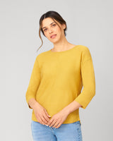Rib Stitch Detail Midweight Sweater