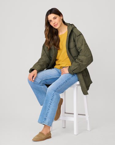 Rib Stitch Detail Midweight Sweater