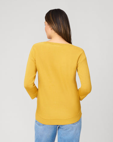 Rib Stitch Detail Midweight Sweater