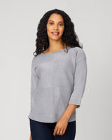 Rib Stitch Detail Midweight Sweater