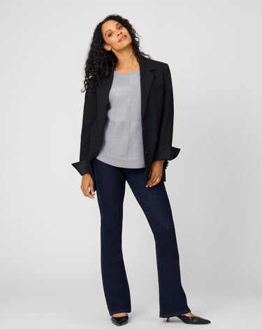 Rib Stitch Detail Midweight Sweater