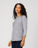 Rib Stitch Detail Midweight Sweater