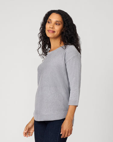 Rib Stitch Detail Midweight Sweater