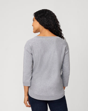 Rib Stitch Detail Midweight Sweater