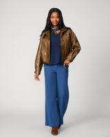 V-Neck Rib Tunic Sweater