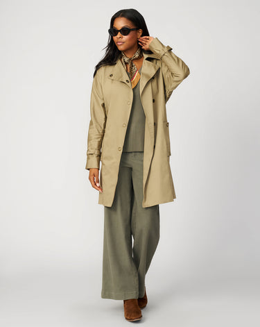 V-Neck Rib Tunic Sweater