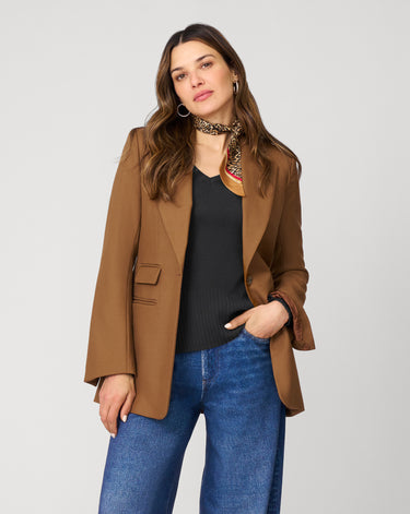 V-Neck Rib Tunic Sweater