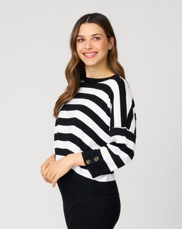 Stripe Drop Shoulder Sweater