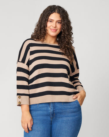 Stripe Drop Shoulder Sweater