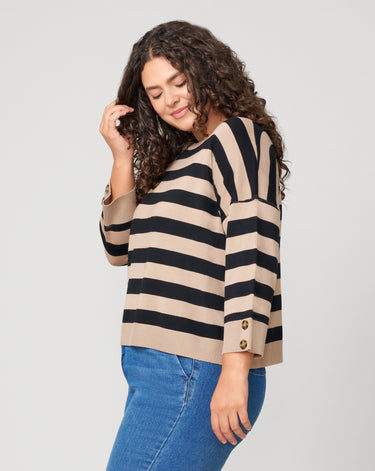 Stripe Drop Shoulder Sweater