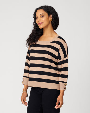 Stripe Drop Shoulder Sweater