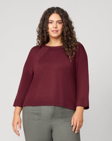 Button Back Rib Knit Sweater