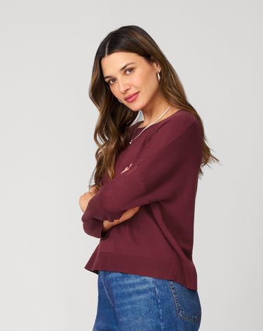 Button Back Rib Knit Sweater