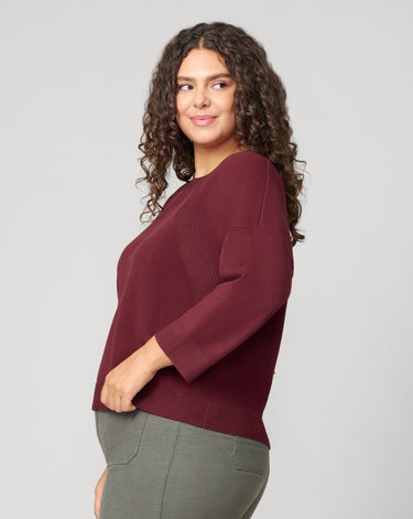 Button Back Rib Knit Sweater