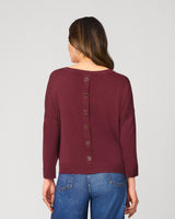 Button Back Rib Knit Sweater