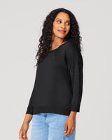 Button Back Rib Knit Sweater